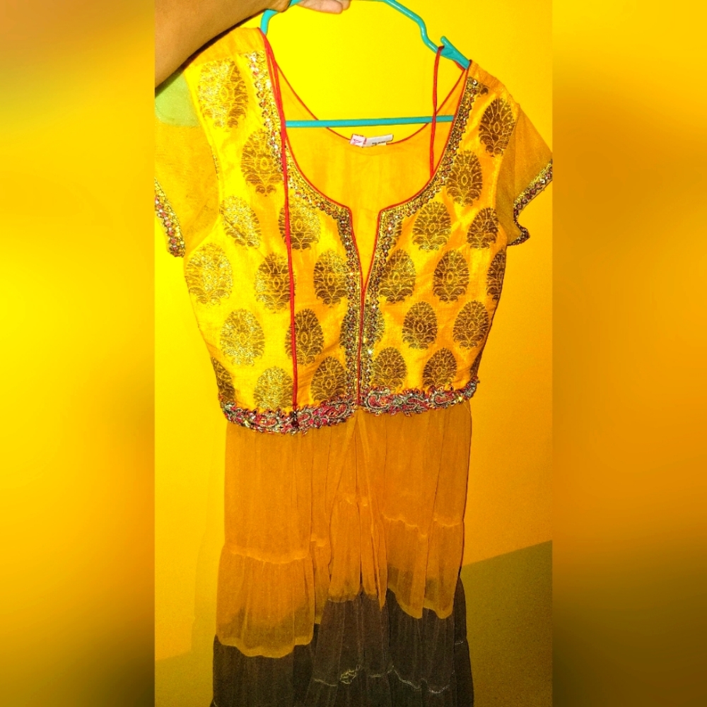 Gold Indian dress size small/medium